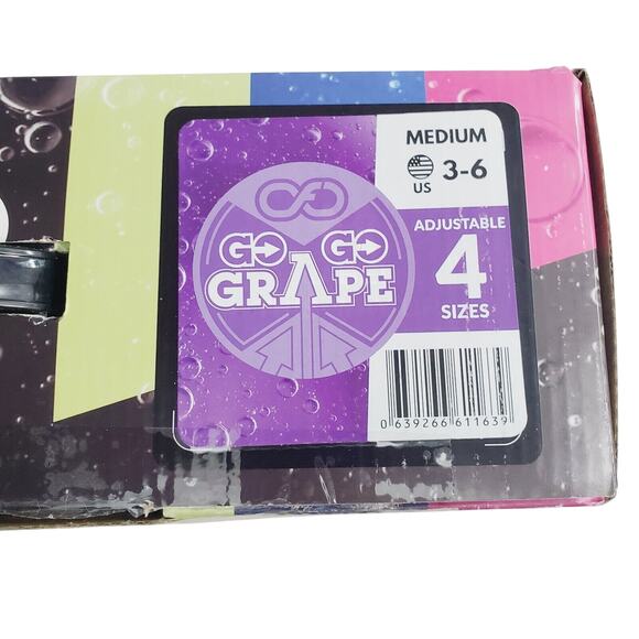 Infinity Skates Soda Pop Grape Roller-Skates Girl's M 3-6 Adjustable New Purple - Picture 3 of 14